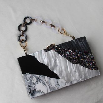 Elegant Resin Purse for Women – Stylish Hard Shell Handbag | Designer Clutch with Premium Finish for Parties & Weddings