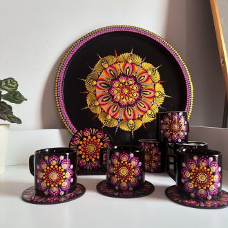 Hand-Painted Mandala Crockery & Planter Pots | Decorative Mugs, Trays, Jars & Garden Plant Pots
