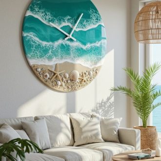 Decorative Resin Wall Clock – Modern Silent Non-Ticking Clock | Stylish Home & Office Wall Décor Timepiece