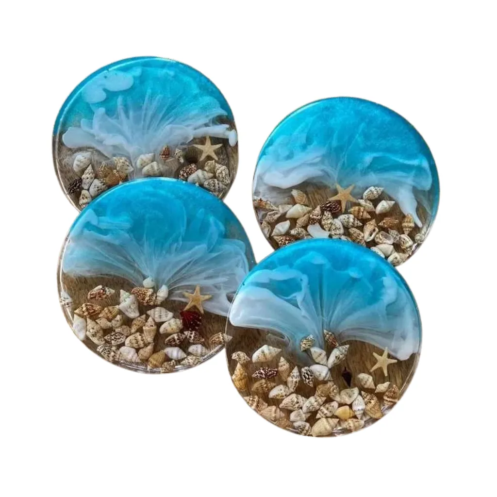 Decorative Drink Coasters Set for Dining Table & Home Décor | Heat Resistant Cup Coasters - Image 3