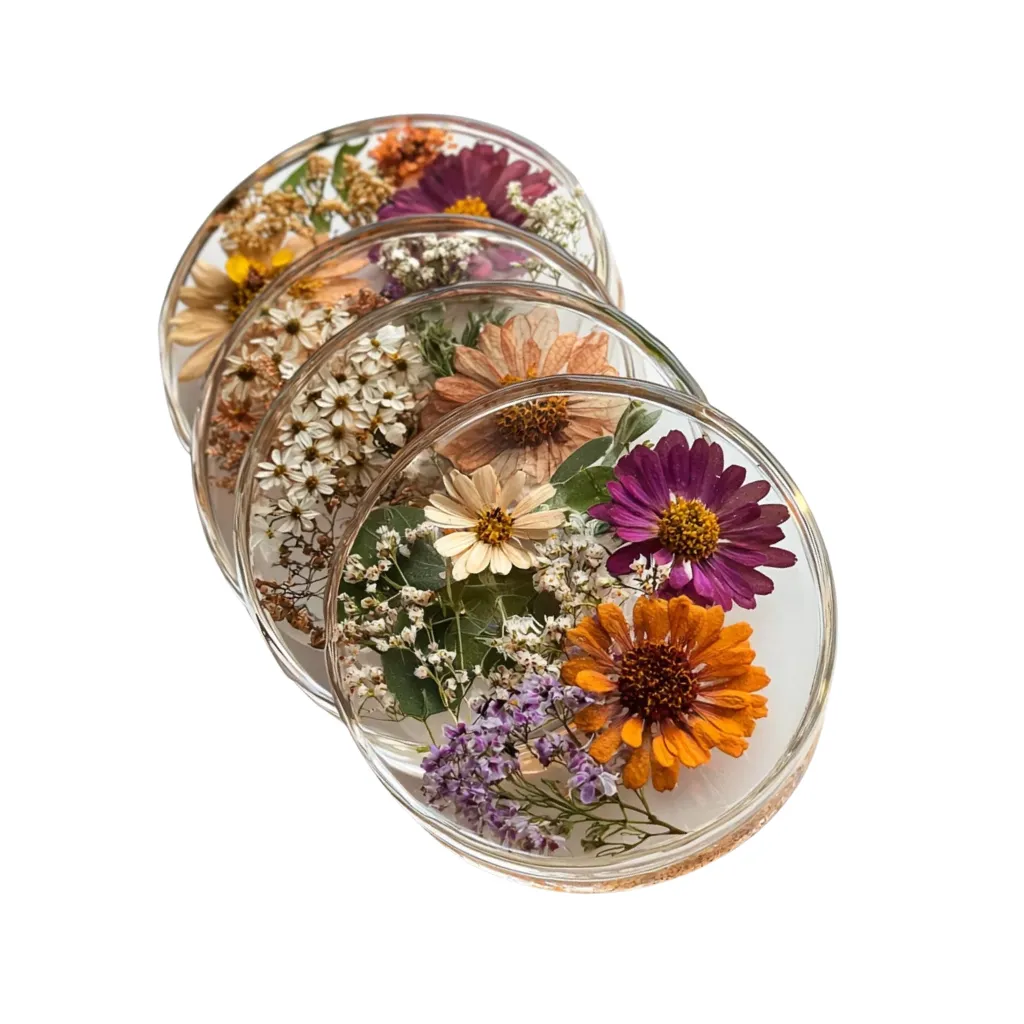 Decorative Drink Coasters Set for Dining Table & Home Décor | Heat Resistant Cup Coasters - Image 9