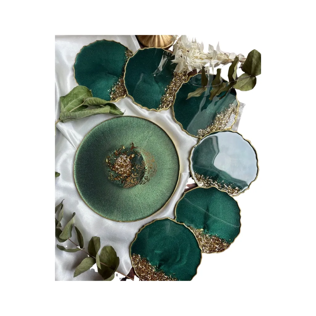Decorative Drink Coasters Set for Dining Table & Home Décor | Heat Resistant Cup Coasters - Image 12