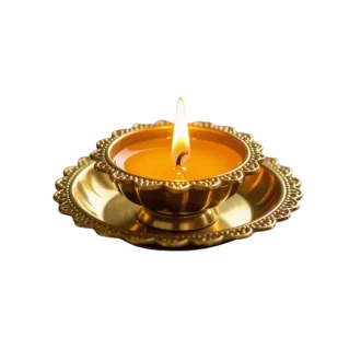Brass diya
