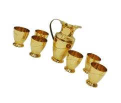 Brass Glasses & Water Jugs