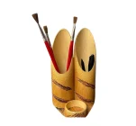 bamboo pen stand