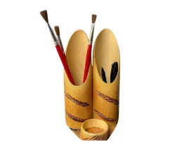 bamboo pen stand