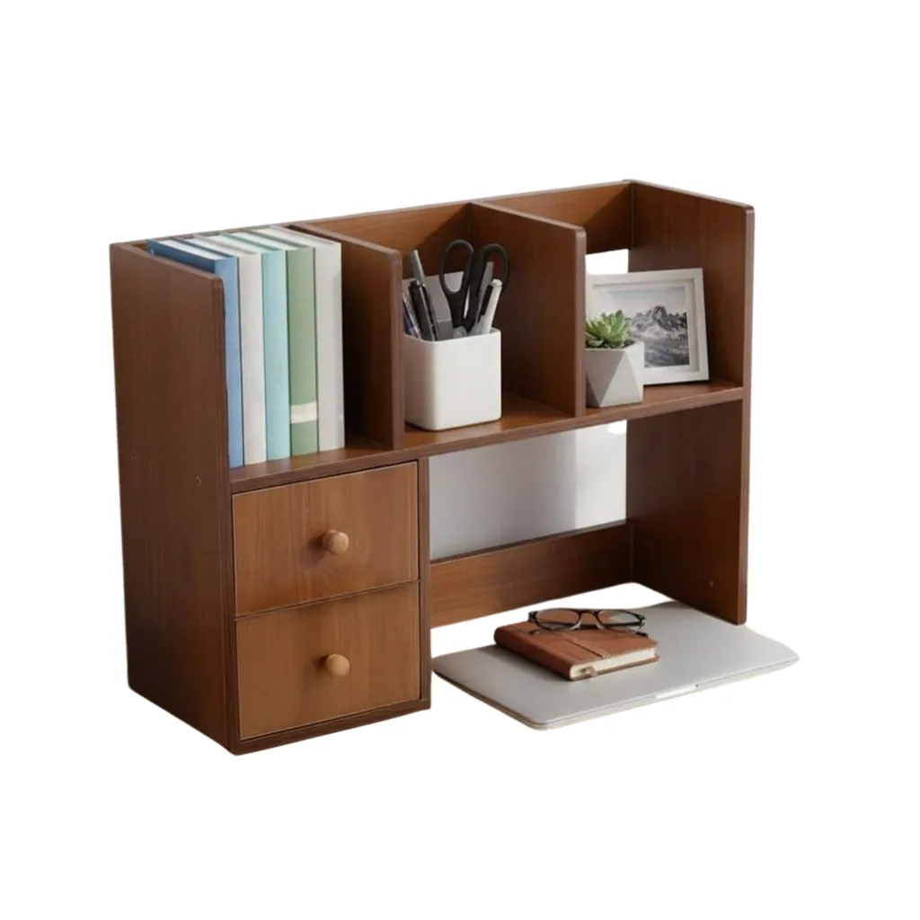 Wooden Desk Organizer for Office & Study Table | Multi-Purpose Desktop Storage Organizer - Image 4