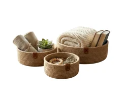jute storage baskets
