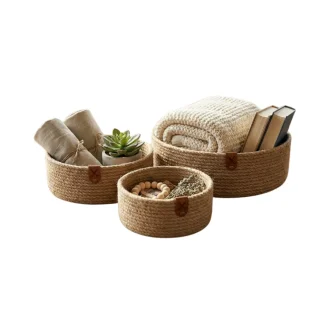 jute storage baskets