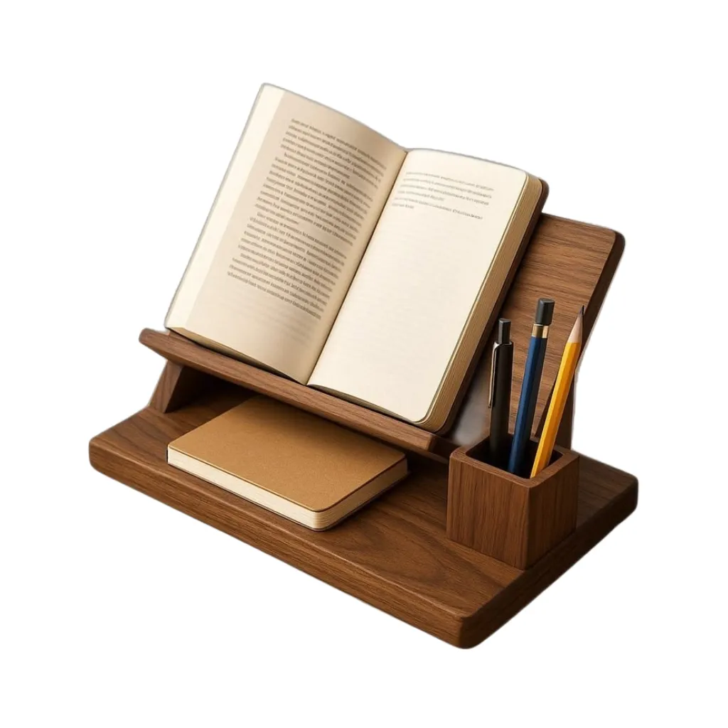 Wooden Book Stand for Reading & Study | Adjustable Desktop Book Holder for Home & Office - Image 5