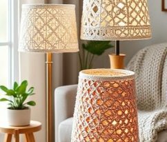Crochet Lampshade Cover