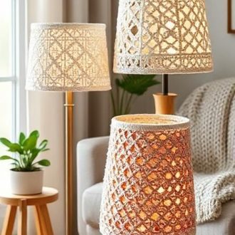 Crochet Lampshade Cover