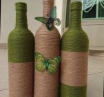 Jute Decorative Bottles