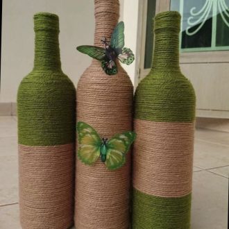 Jute Decorative Bottles